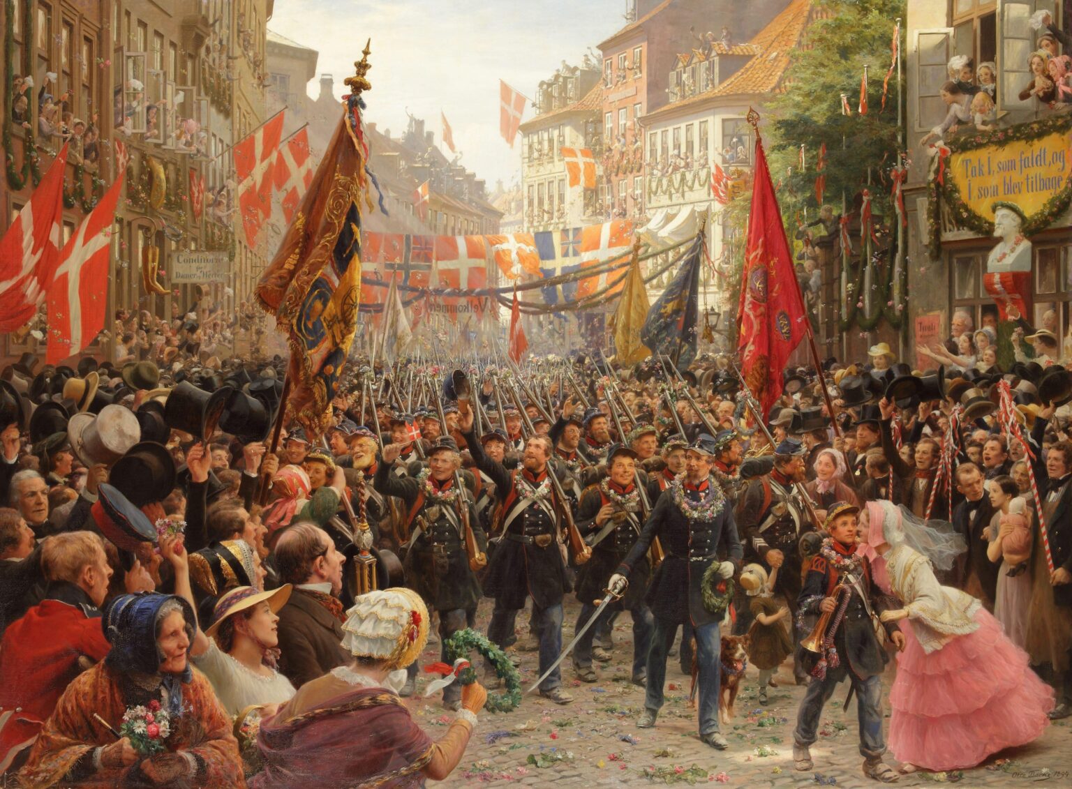 1849年にオットー・バッシュ（1894）に兵士がコペンハーゲンに戻る