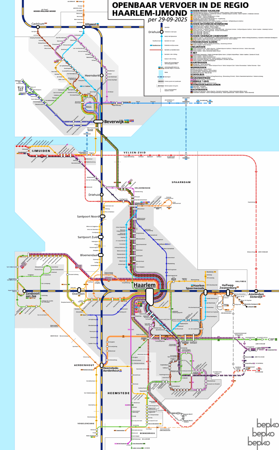 メトロスタイルのハーレムイジモンド地域の公共交通機関の地図！ [OC]