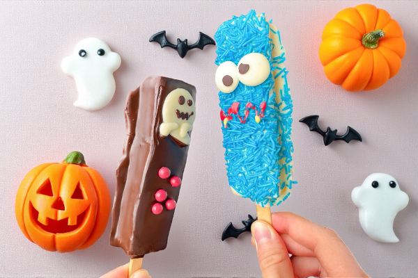 千葉県の老舗お菓子店「お菓子のたいよう」ハロウィン限定バウムクーヘン「ハロウィン・バーバウム」のゴースト&モンスター