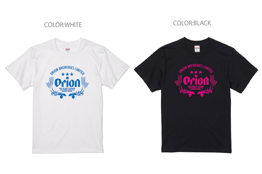 ORION BARLEY Tシャツ（各4400円）はホワイト・ブラックの2色展開
