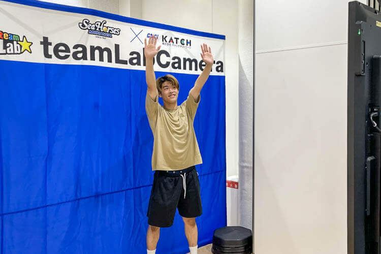 シーホース三河×キャッチネットワーク「チームラボカメラ」