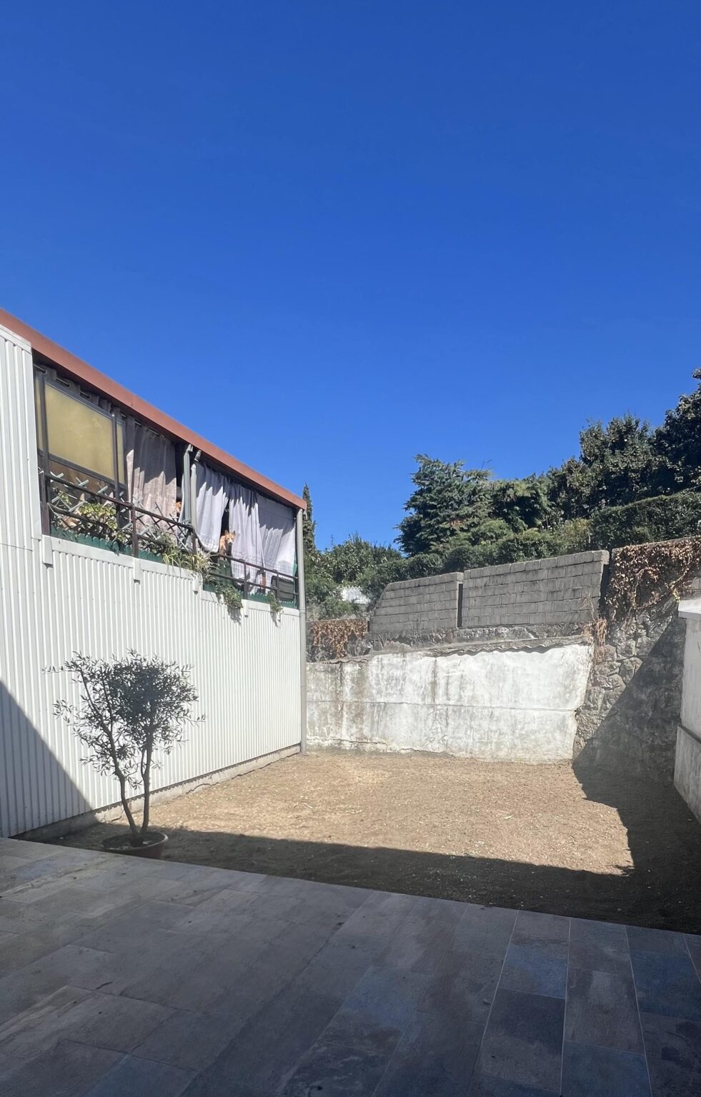 私のパティオに面した隣人の建築についての質問