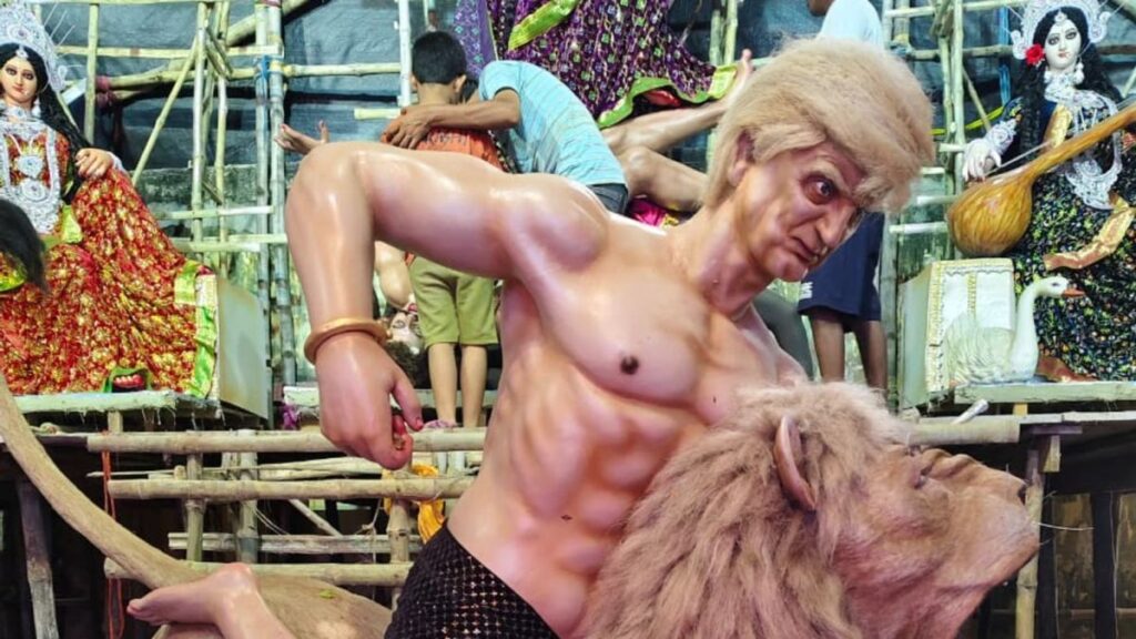 ヒンドゥー教の女神が「悪魔」のトランプ大統領を退治、米印の現状を象徴する祭りに - CNN.co.jp