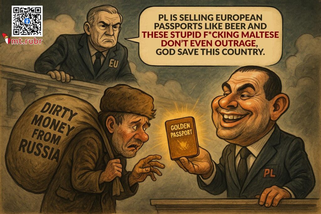 [mt.rubr] 英国で1400万ユーロ以上の資金洗浄で有罪判決を受けたロシア人男性セメン・ククソフ氏は、2022年に「ゴールデンパスポート」制度を通じてマルタのパスポートを購入した。 EUはマルタのパスポート販売制度を違法と裁定し、マルタはこれを新たな「功績による市民権」制度に置き換えたと発表した。