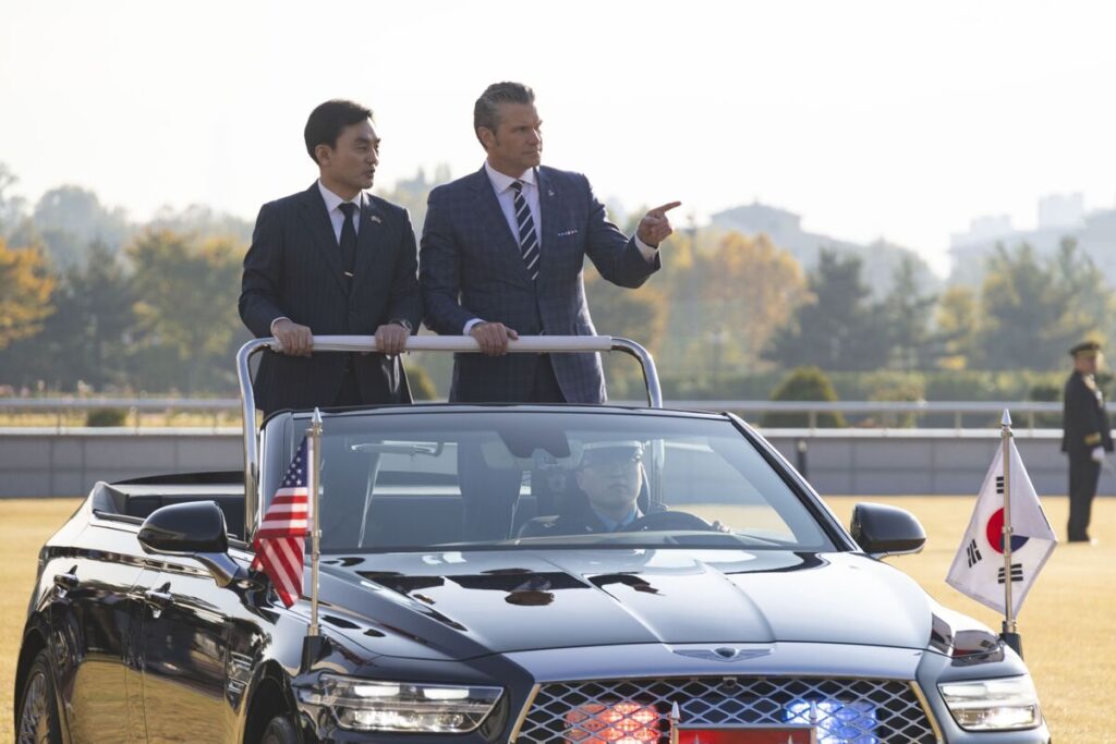 在韓米軍、朝鮮半島以外での潜在的な役割も－ヘグセス米国防長官示唆 - Bloomberg