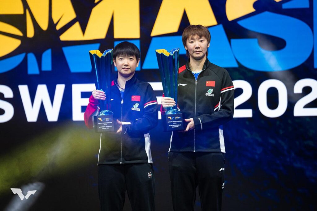 卓球 ヨーロッパ スマッシュ2025　女子ダブルスは孫穎莎／王曼昱が優勝｜卓球レポート