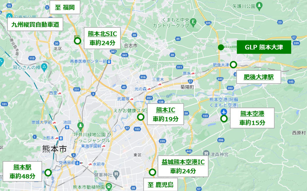 20251104glp2 - 日本GLP／熊本県大津町で1.3万m2の物流施設竣工、近鉄ロジスティクスの半導体拠点に