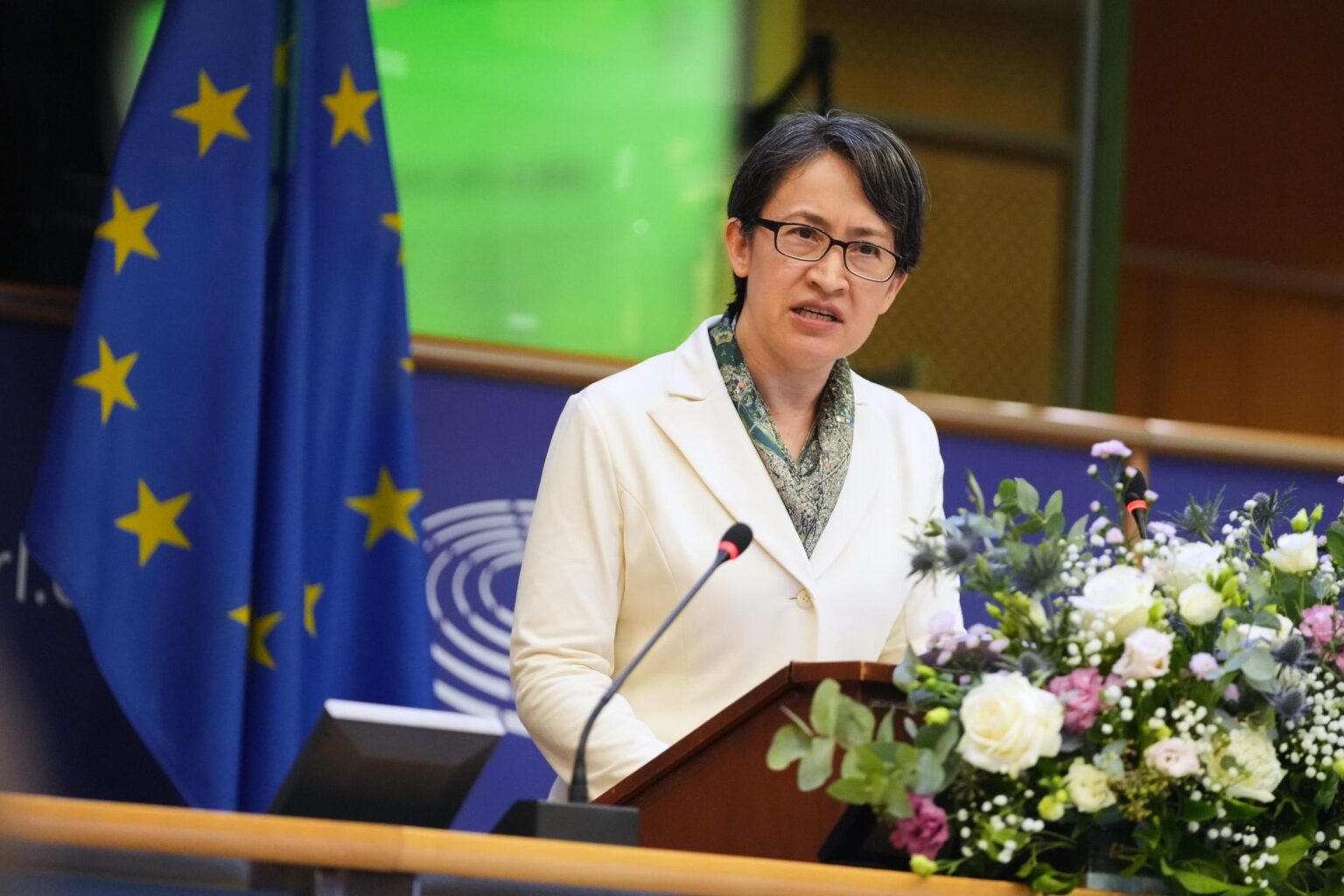 台湾副総統の異例演説に中国抗議 EU欧州議会で（共同通信） - Yahoo!ニュース