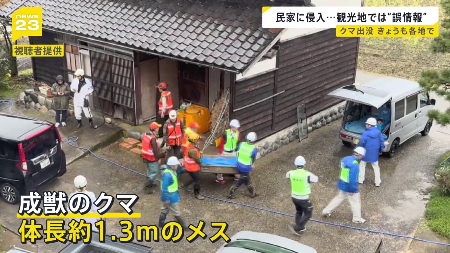 富山で民家の物置にクマ侵入→緊急銃猟で駆除　観光地ではクマめぐる“誤情報”も…目撃されたのはクマではなく“ニホンカモシカ”【news23】（TBS NEWS DIG Powered by JNN）