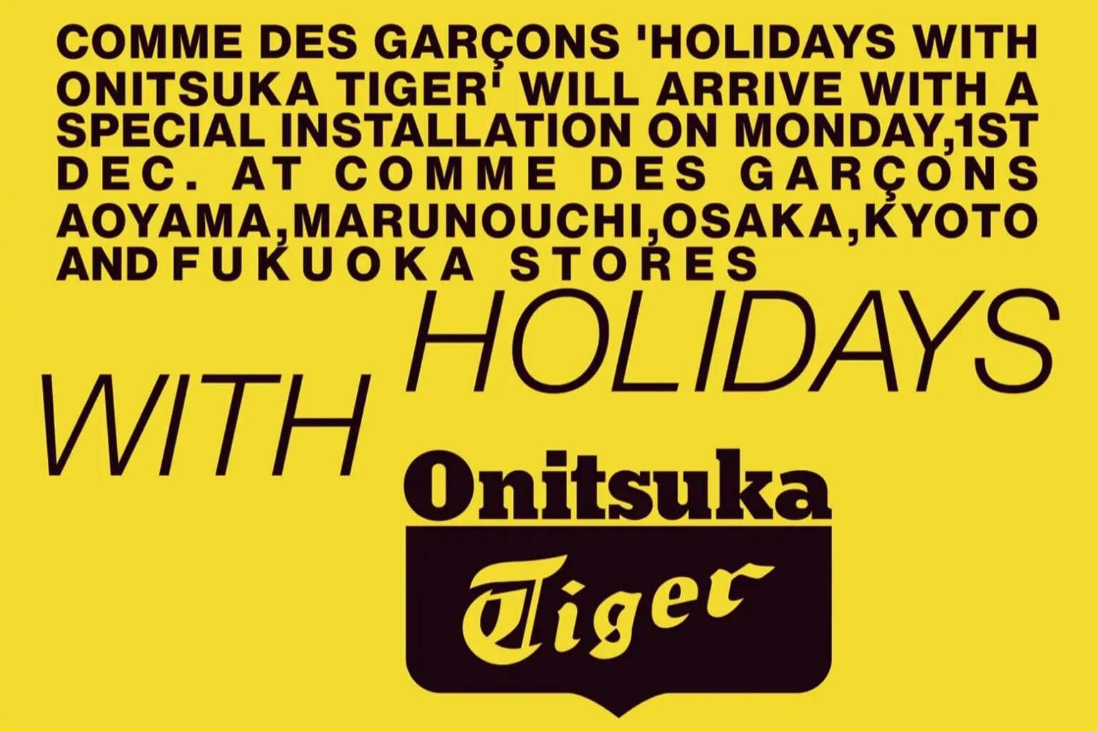 オニツカ × ギャルソンがコラボ！川久保玲氏が再解釈したメキシコ66と限定イエローアパレルが登場 | スニーカーダンク