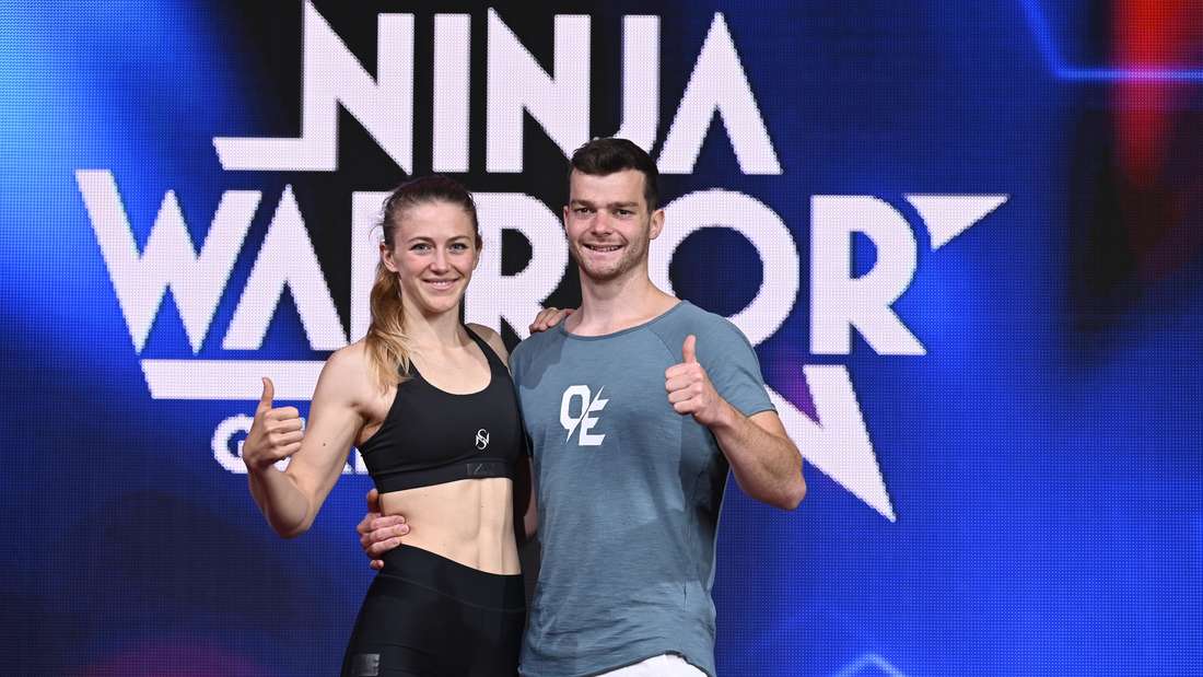 Oliver Edelmann, hier mit seiner jetzigen Ehefrau Stefanie Noppinger, war 2016 der erste „Last Man Standing“-Sieger bei „Ninja Warrior“. 
