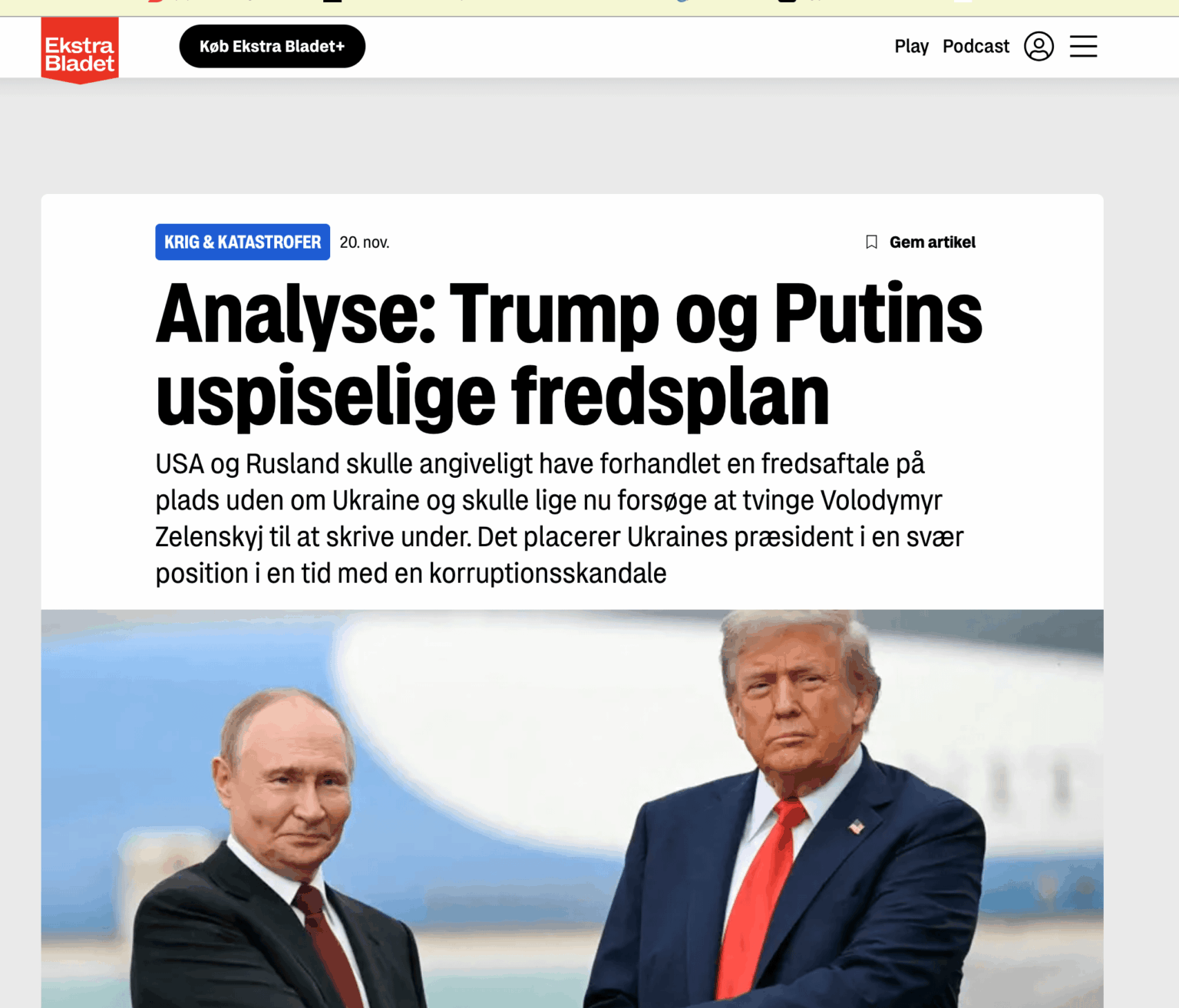 トランプとプーチンはウクライナに、降伏に等しい食べられない和平案を与えた。私たちが同じ状況に陥らないように、北欧とバルト三国の核の傘を手に入れる時期が来たのでしょうか？