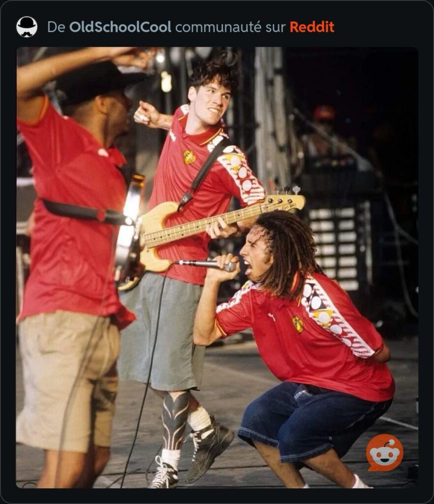 1994 年のレッドデビルズのシャツを着た RATM - r/oldschoolcool から引用 😎🤟