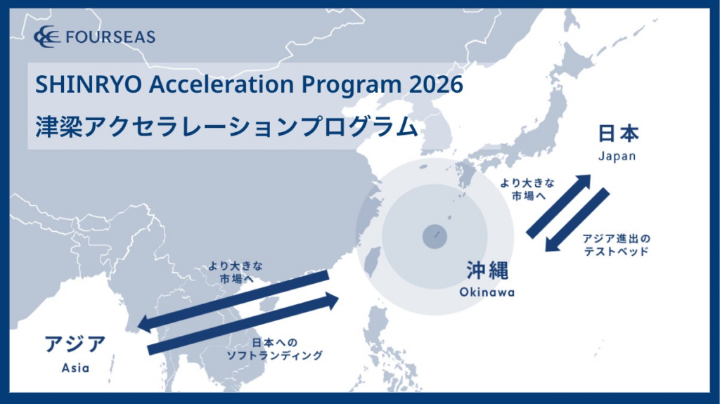 日本進出を狙う東アジアのスタートアップを支援！SHINRYO Acceleration Program 2026募集開始 | フォーシーズ株式会社のプレスリリース