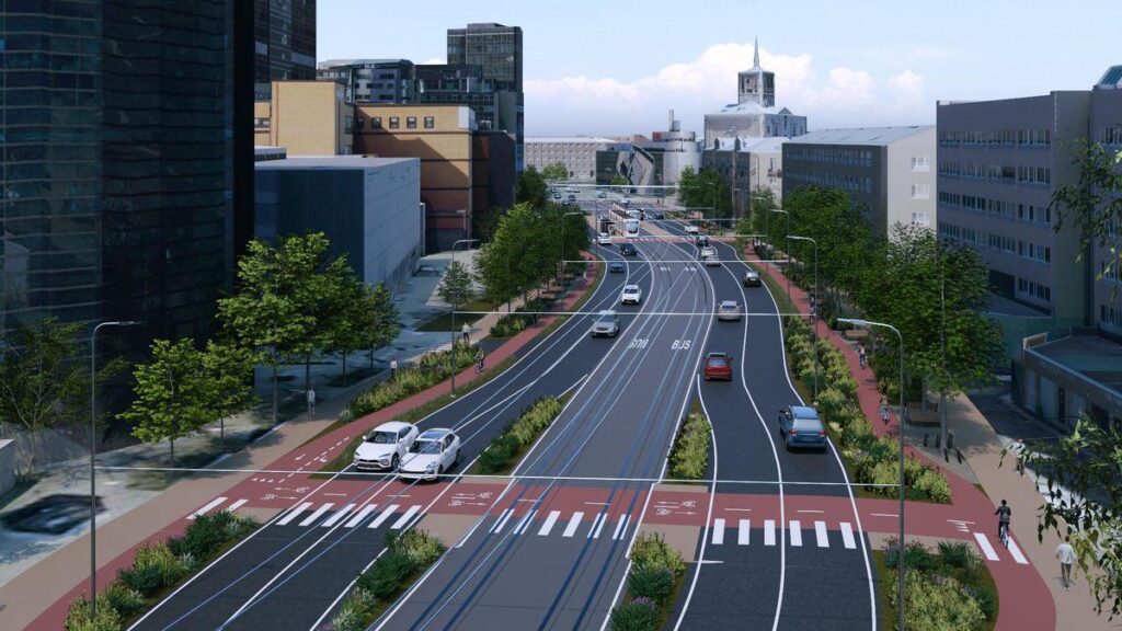 私たちはリーヴァライ路面電車の建設継続を要求します