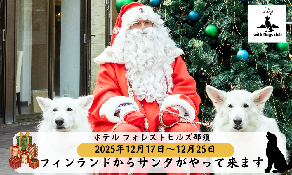 【日本初※！】with Dogs club(ウィズドッグスクラブ)からのクリスマスサプライズ！ホテル フォレストヒルズ那須に、フィンランドから“本物のサンタさん”がプレゼントを持ってお部屋にやってくる！ (2025年11月17日)