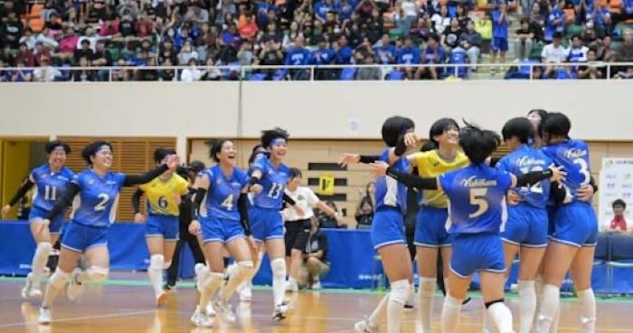 春高バレー、女子・西原が2年ぶり沖縄県代表　県予選決勝、知念を3－0で下す