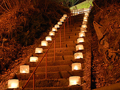 鹿教湯温泉 氷灯ろう夢祈願