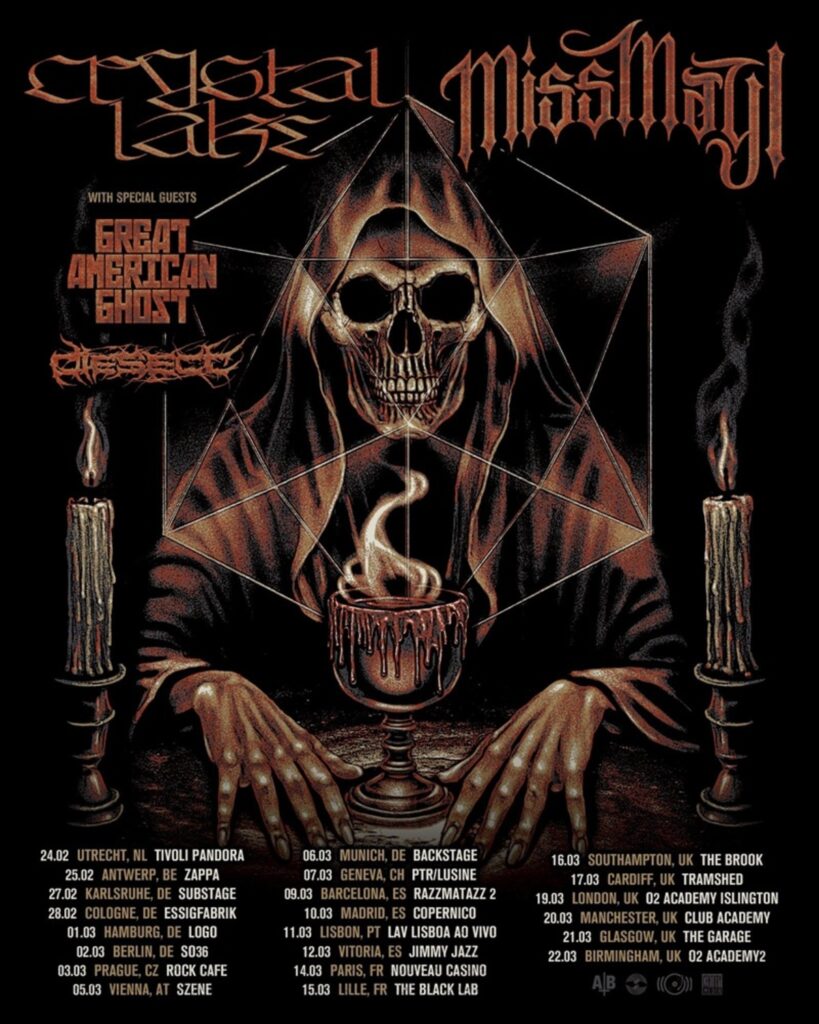 Crystal Lake、MISS MAY Iとのヨーロッパ・ツアー決定!スペシャル・ゲストにGREAT AMERICAN GHOST、DIESECT! Crystal Lake、MISS MAY Iとのヨーロッパ・ツアー決定!スペシャル・ゲストにGREAT AMERICAN GHOST、DIESECT!