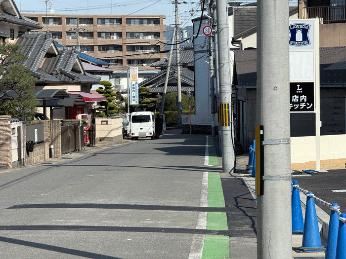 JR小倉駅の近くにオープン予定のローソン前（奈良街道）の画像