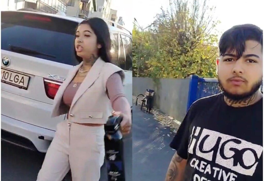 動画 ポペシュティ・レオルデニで外国人配達員が交通嫌がらせの末、少女と少年の若者２人に襲われる