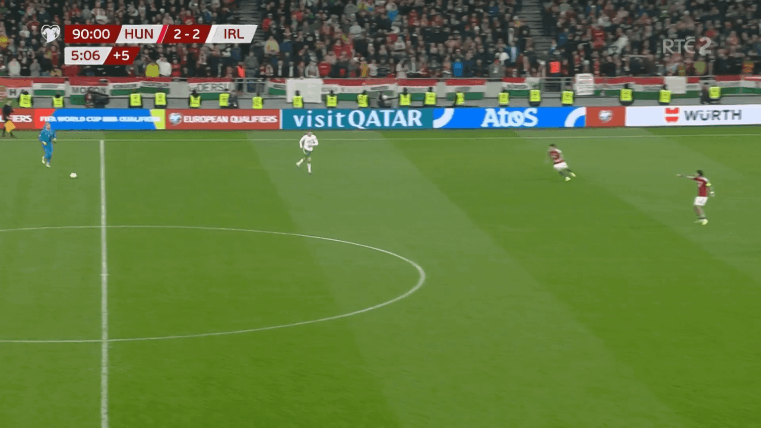 アイルランドの勝利ゴールと試合終了、アイルランドの解説付き