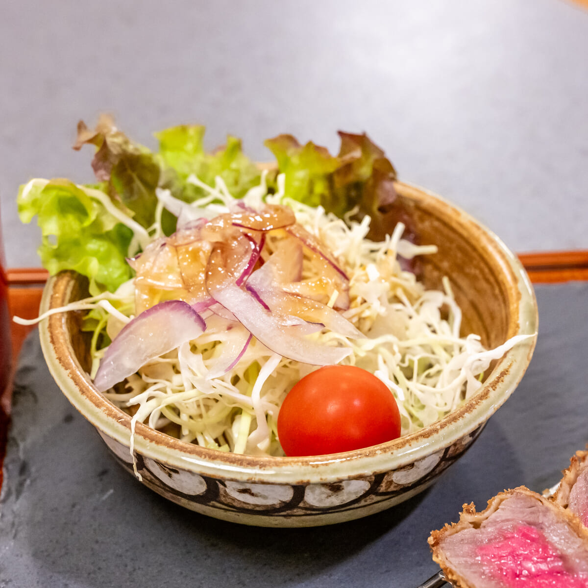 ハウステンボス/花の家「長崎県産 特選和牛かつ膳【数量限定】」サラダ