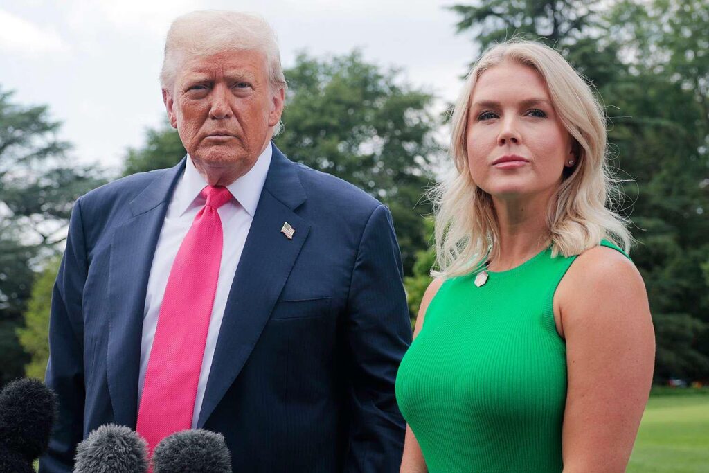 キャロライン・リービット、トランプ記者の「ブタ」侮辱は「面と向かって正直」であることで「敬意」を示していると語る