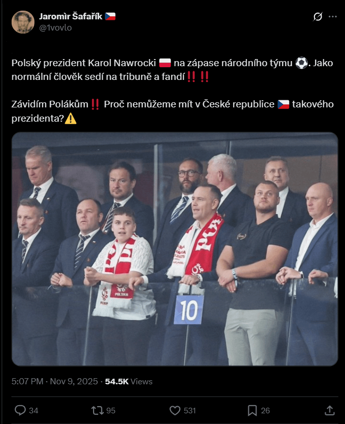 チェコ人はポーランド人を大統領に羨望しており、ポーランド人はチェコ人を大統領に羨望している。交換したほうがいいでしょうか？
