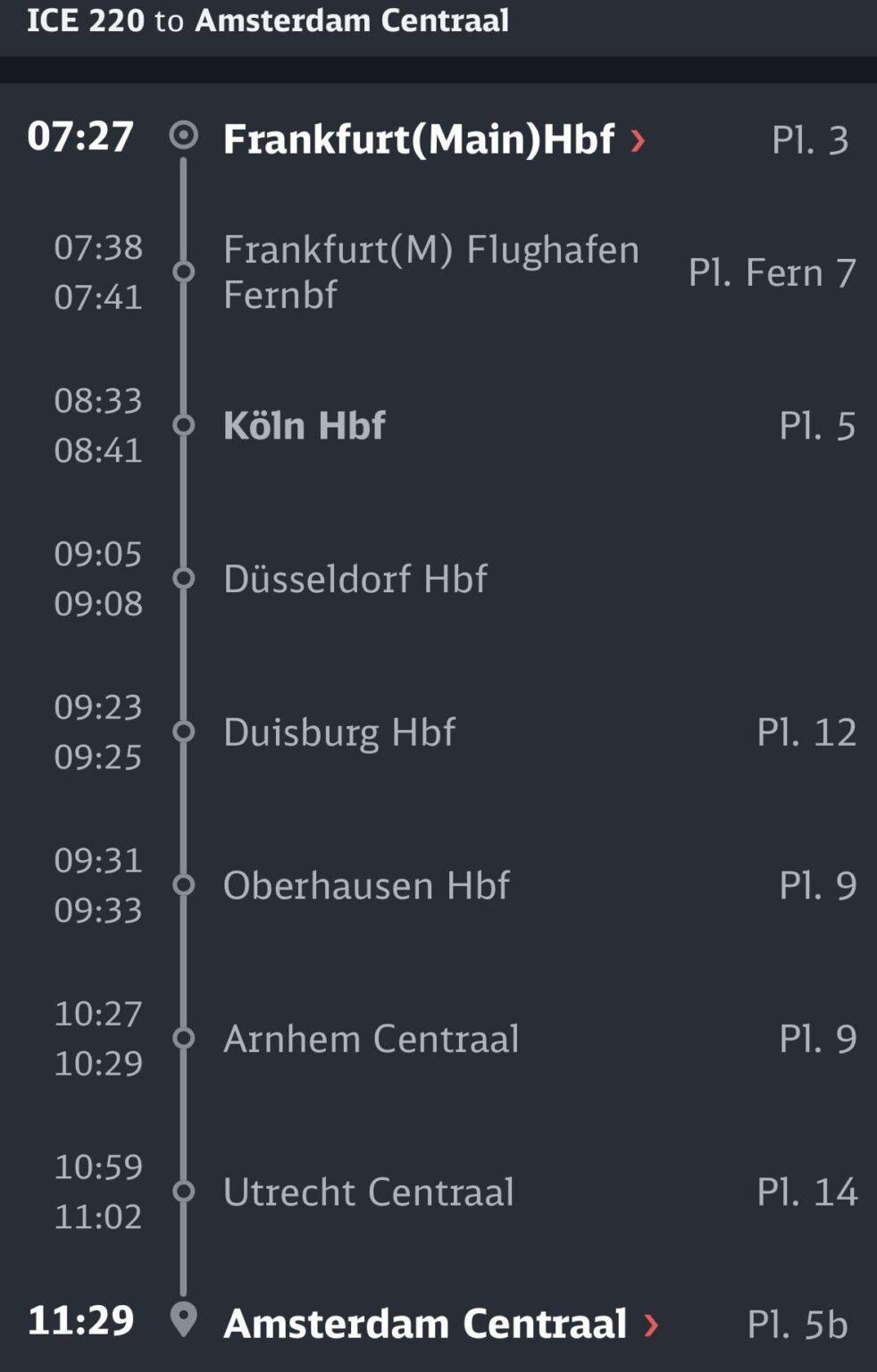 ドイツの列車