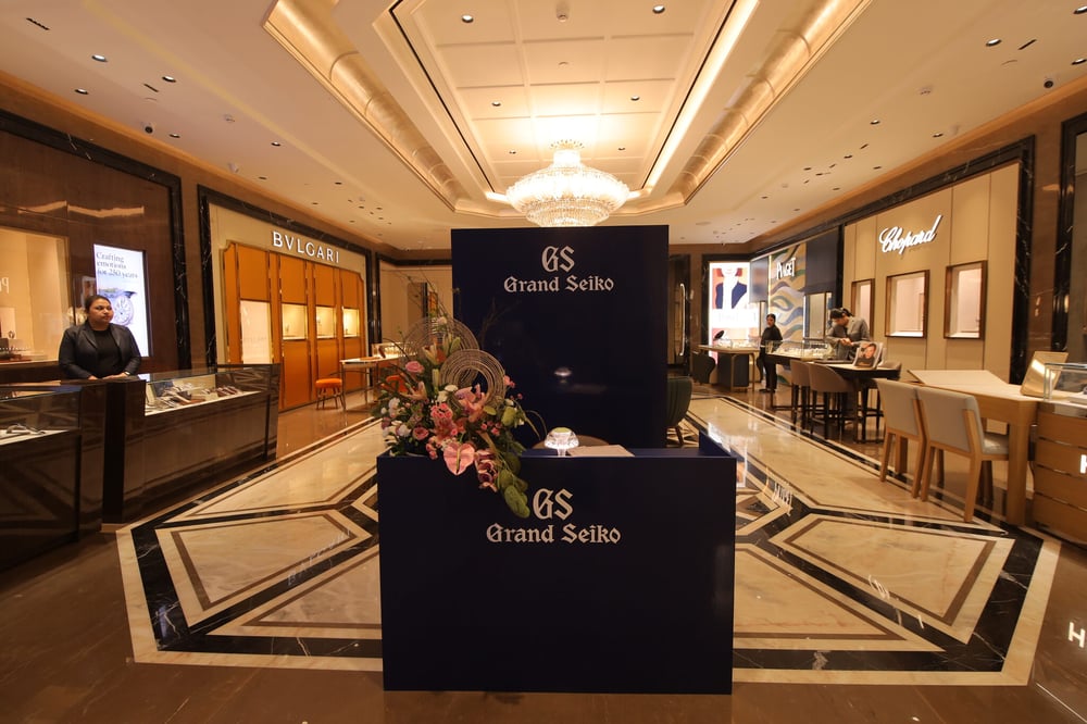 グランドセイコーの新ショップインショップ（コルカタ）店内