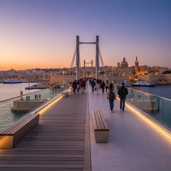 スリーマ バレッタ橋、徒歩のみ