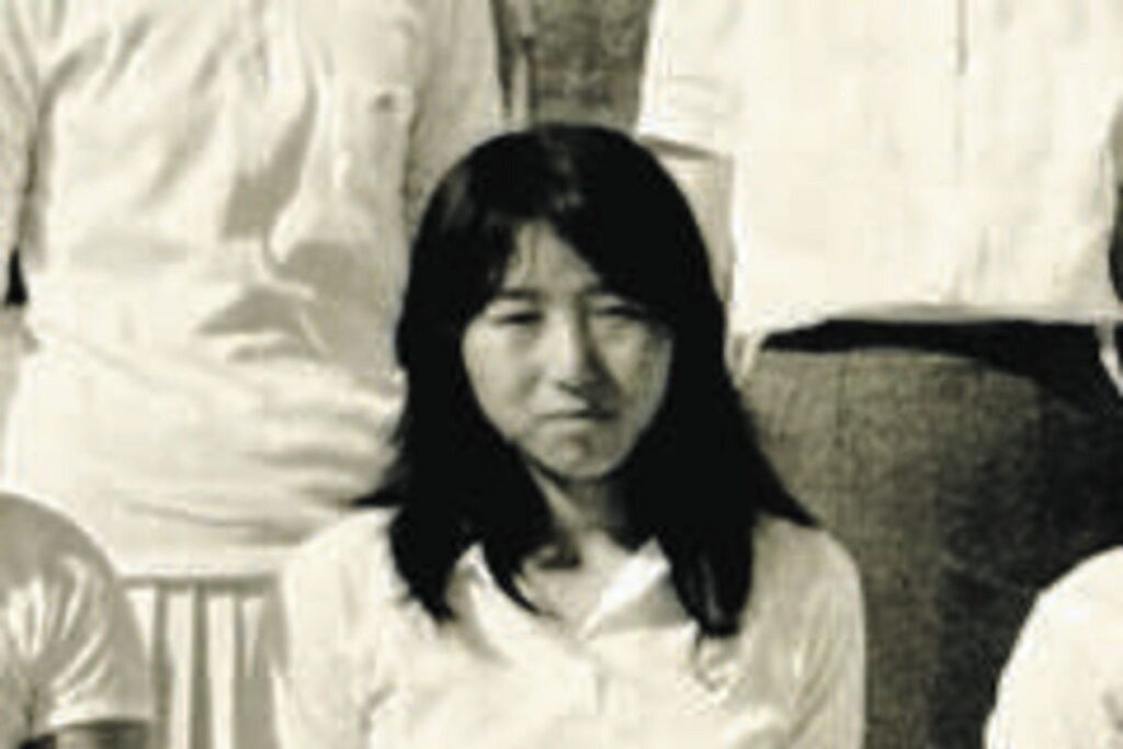 安福久美子容疑者（高校の卒業アルバムから）