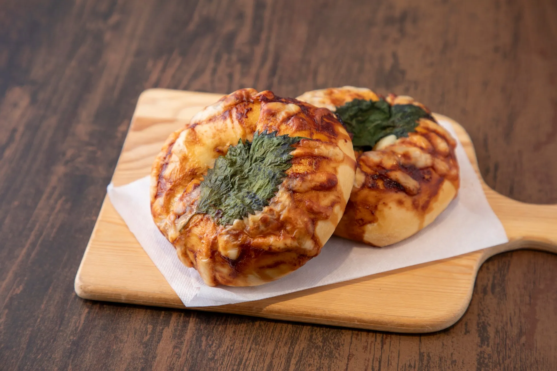 パン、チーズ、葉、食べ物