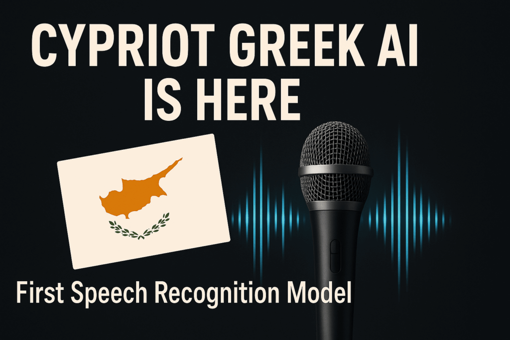 私たちはキプロスのギリシャ語方言を理解する最初の AI モデルを構築しました (Google と OpenAI がそれを「間違ったギリシャ語」だと考えているため) 🇨🇾