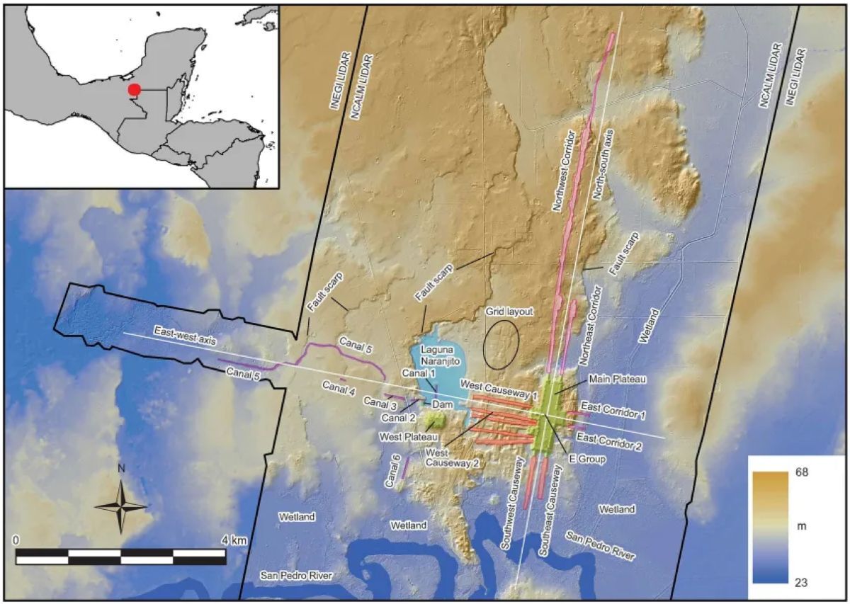 「アグアダ・フェニックス」と呼ばれるこの遺跡は、リモートセンシング技術のLiDAR（光検出測距）を駆使して発見された/Middle Usumacinta Archaeological Project