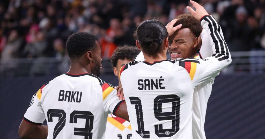 Sane at the double in World Cup qualifying rout