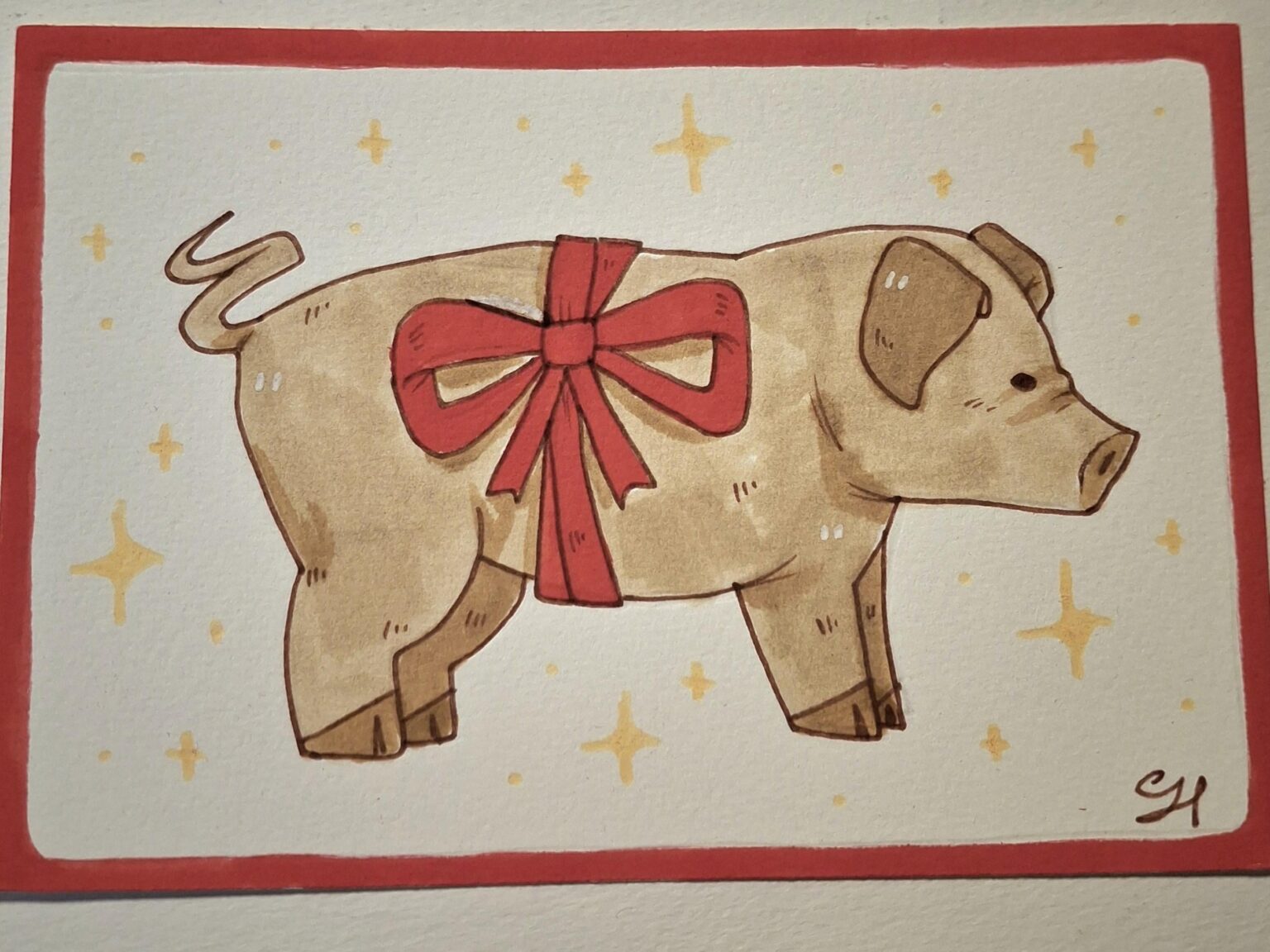 ノルウェーのクリスマスカードをまた作りました！