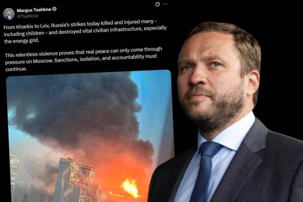 エストニアのFMマルグス・ツァクナは、ハリコフからリヴィウまでのロシアの大規模な空爆を非難し、子供を含む民間人が死傷し、重要なエネルギーインフラに損害を与えた。同氏は、今回の暴力行為は、真の平和にはモスクワに対する持続的な圧力が必要であることを証明していると語った。