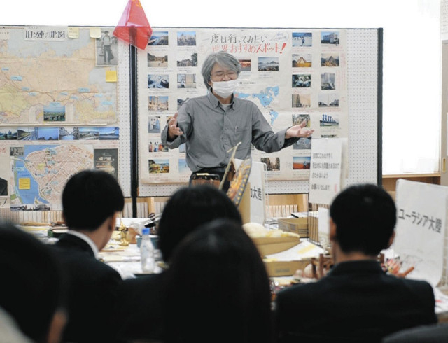 日本、世界の旅 熱く　小松市立高で松登さん講演