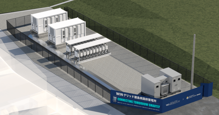 WINグリッド徳島県国府蓄電所完成予想図