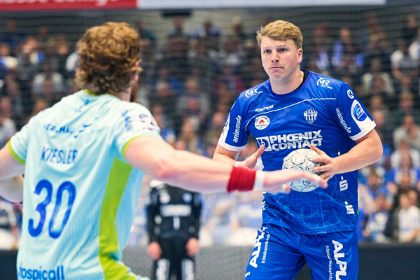 写真25-26シーズンのドイツハンドボール協会（DHB）カップ、レムゴー&middot;リッペとグムマスバッハの試合の様子、写真出典=レムゴー&middot;リッペ