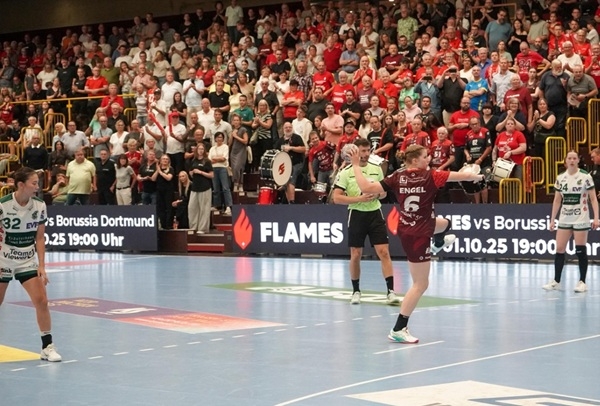 写真2025-26シーズンのドイツ女子ハンドボールDHBカップ、ベンスハイムとネカルズルムの試合の様子、写真出典=ベンスハイム