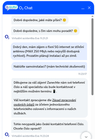 2025 年の O2 には電子メールも機能するチャットもありません