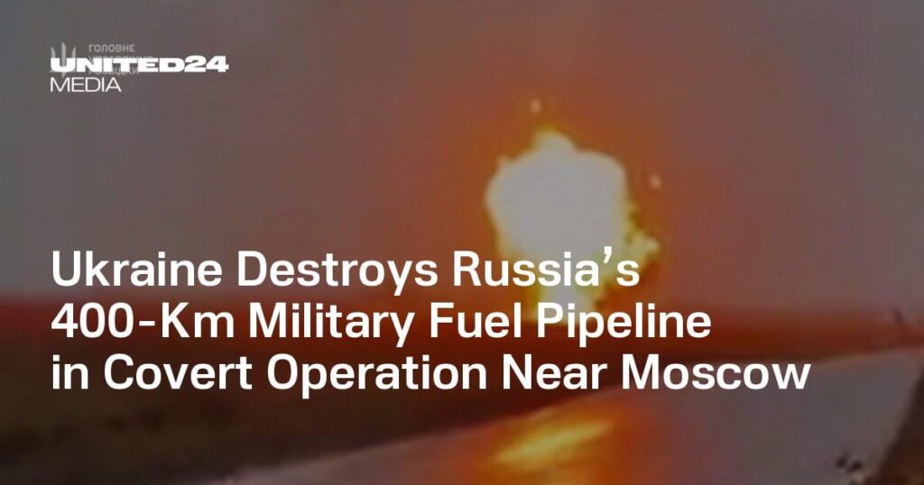 ウクライナ、モスクワ近郊の秘密作戦でロシアの全長400キロの軍用燃料パイプラインを破壊
