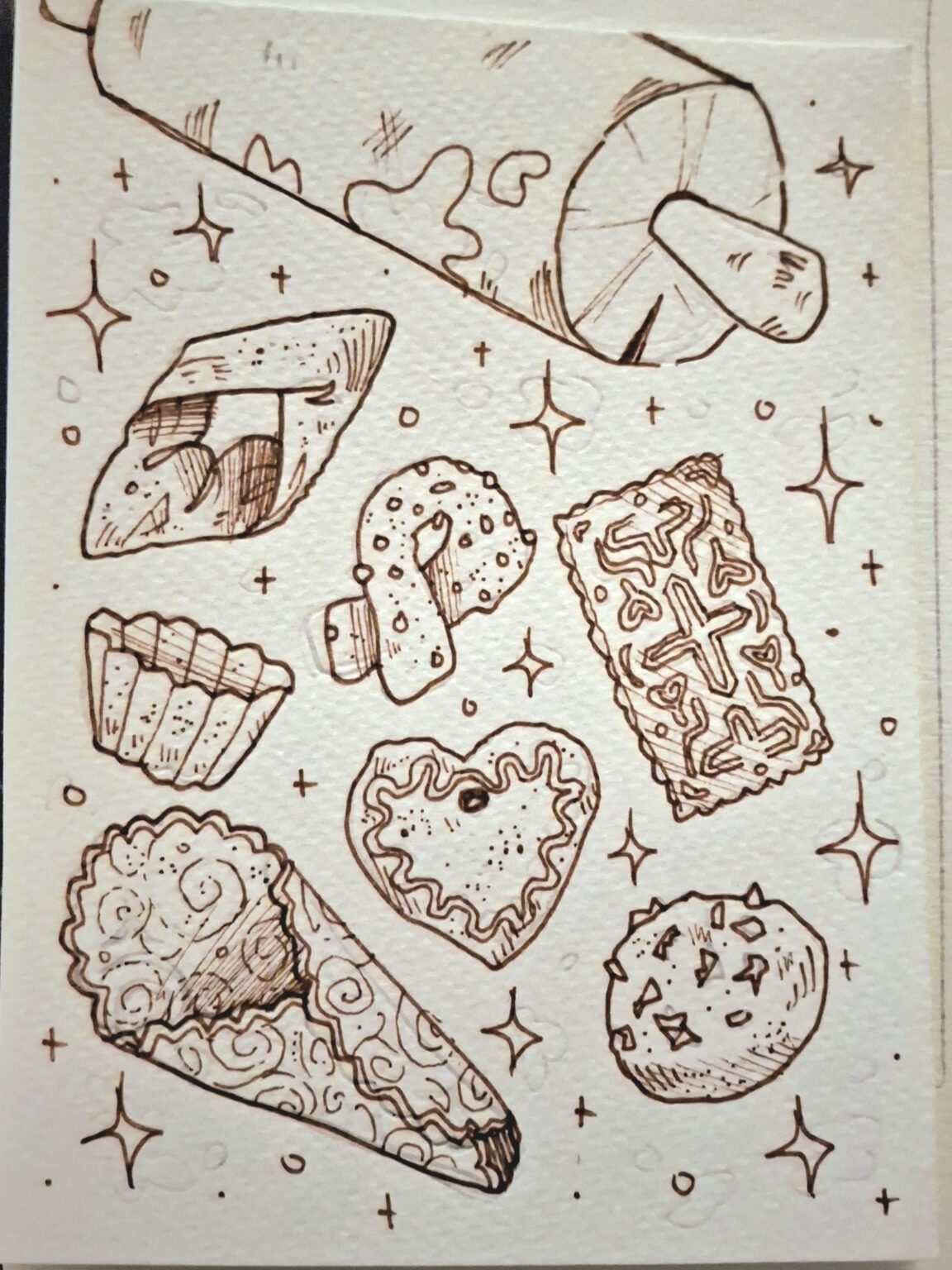 ノルウェーのクリスマス焼きイラスト🎄