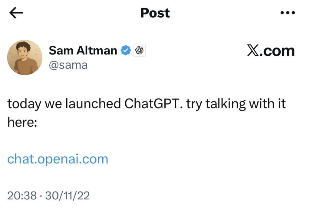 ちょうど 3 年前に ChatGPT がリリースされました。
