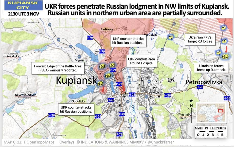 ウクライナ、先週のプーチン大統領の自慢に反してクピアンスクでロシア突出人を排除