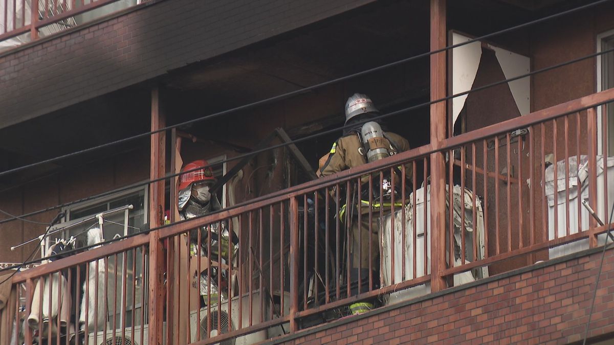 【速報】「向かいのマンションが燃えている」大阪・玉造の集合住宅で火事　70代男性が意識不明の重体
