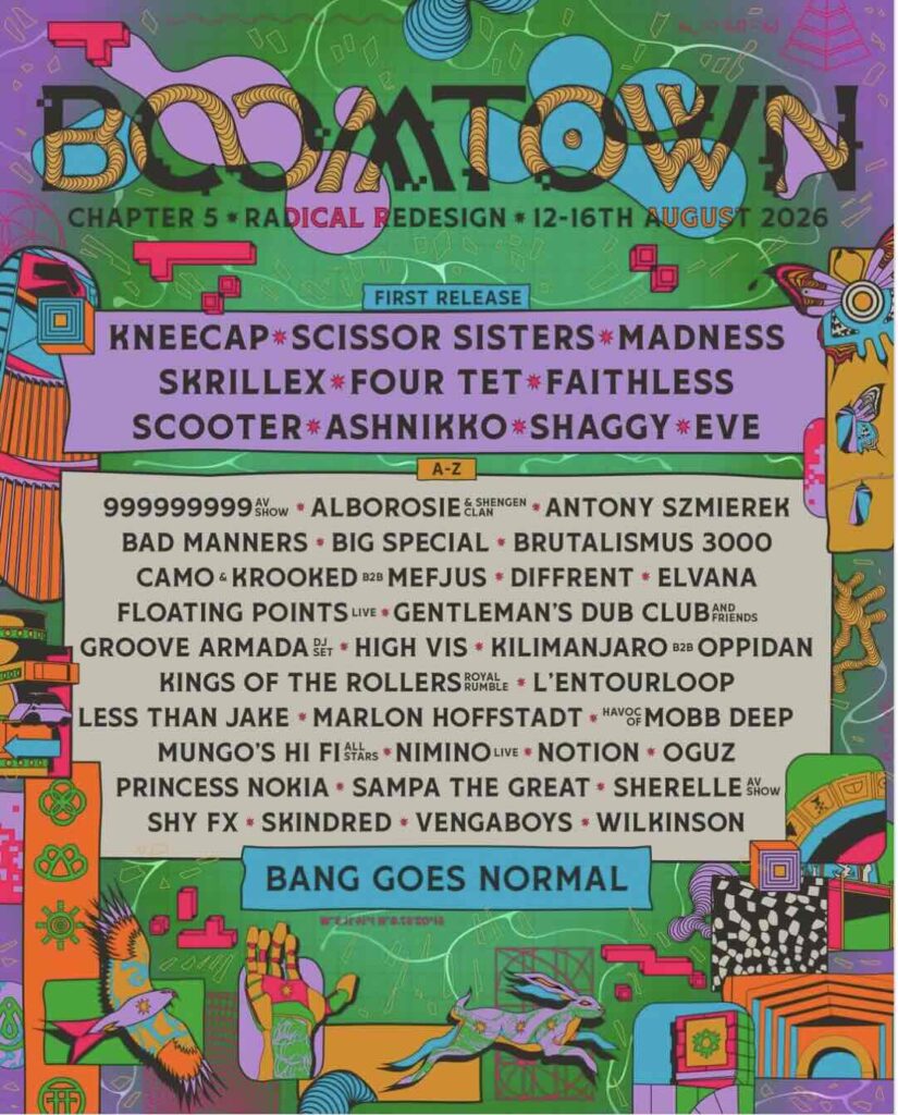 【サマソニ同日程】イギリス「Boomtown 2026」にKneecap、Scissor Sisters、Skrillexら出演